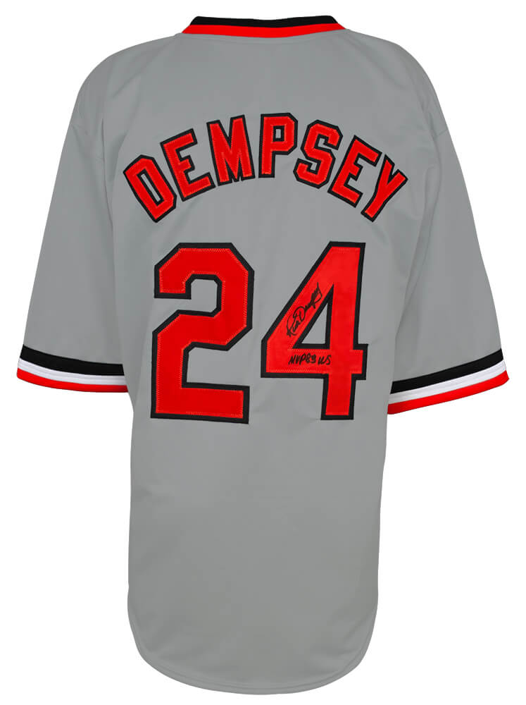 Rick Dempsey Signed Grey Throwback Custom Baseball Jersey w/MVP 83 WS