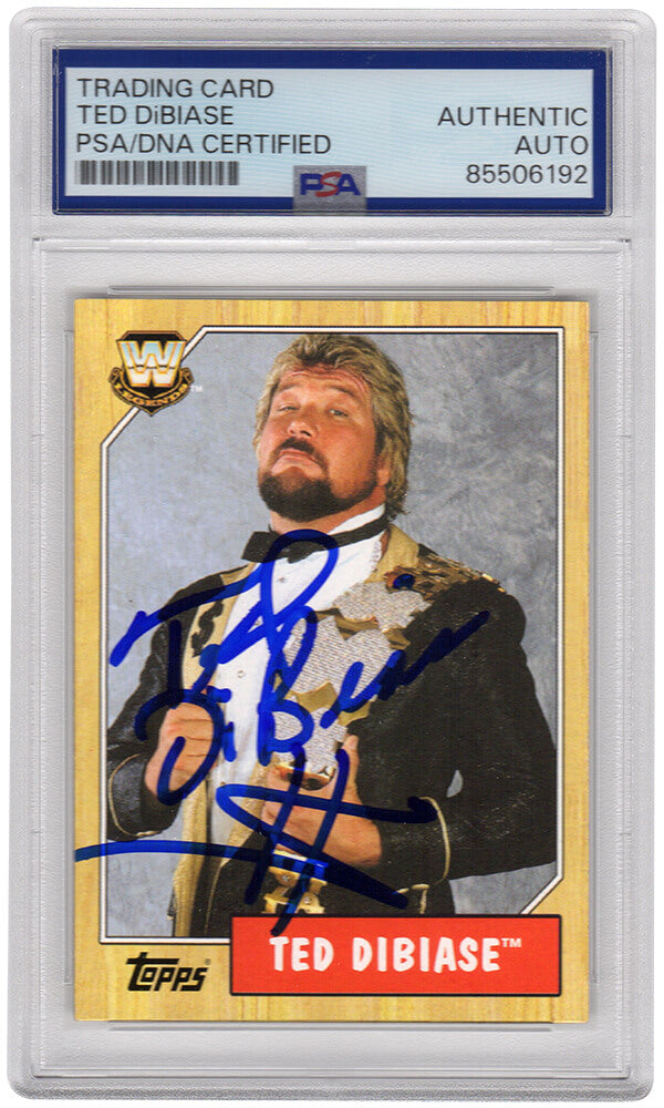 Ted Dibiase Signed 2007 Topps Heritage WWE Wrestling Trading Card #82 - (PSA Encapsulated)