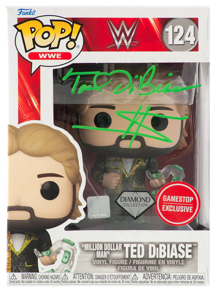 Ted DiBiase Signed 'Million Dollar Man' WWE Diamond Collection Funko Pop Doll #124