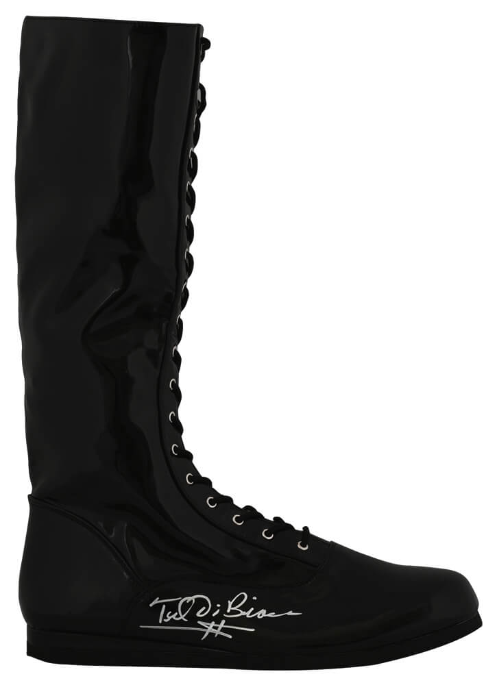 Ted DiBiase Signed Black Wrestling Costume Boot