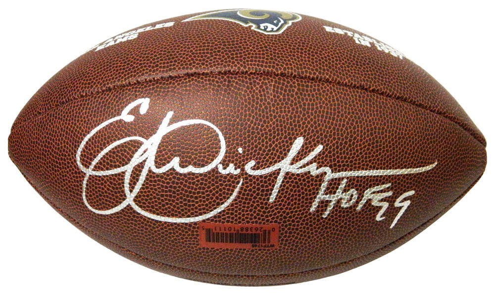 Eric Dickerson Signed Rams Logo Wilson Football w/HOF'99