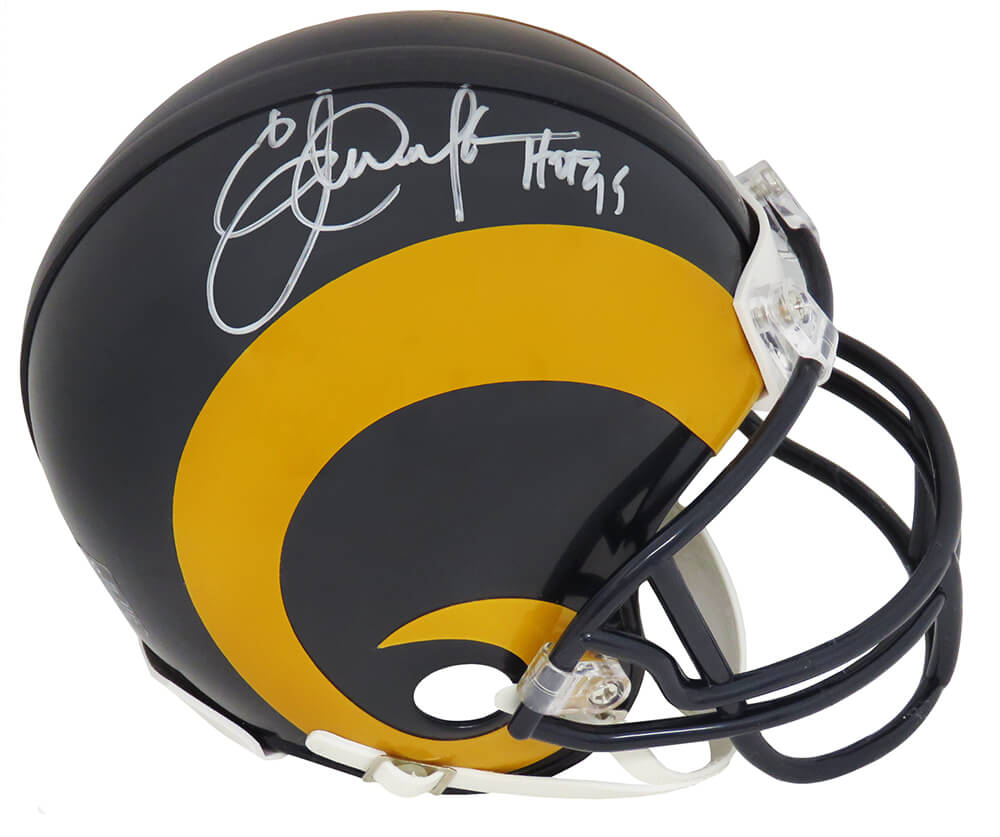 Eric Dickerson Signed Los Angeles Rams Throwback Riddell Mini Helmet w/HOF'99