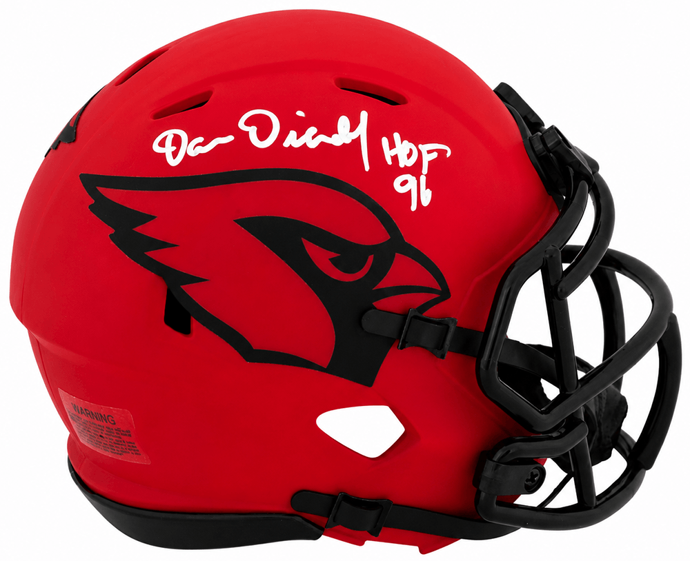 Dan Dierdorf Signed Arizona Cardinals RAVE Riddell Speed Mini Helmet w/HOF'96