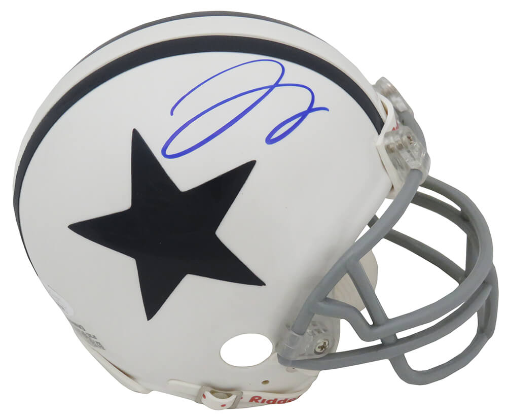 Trevon Diggs Signed Dallas Cowboys White Throwback Riddell Mini Helmet (JSA)
