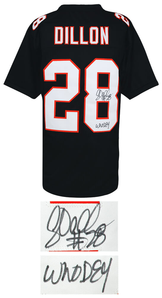 Corey Dillon Signed Black Custom Football Jersey w/Who Dey