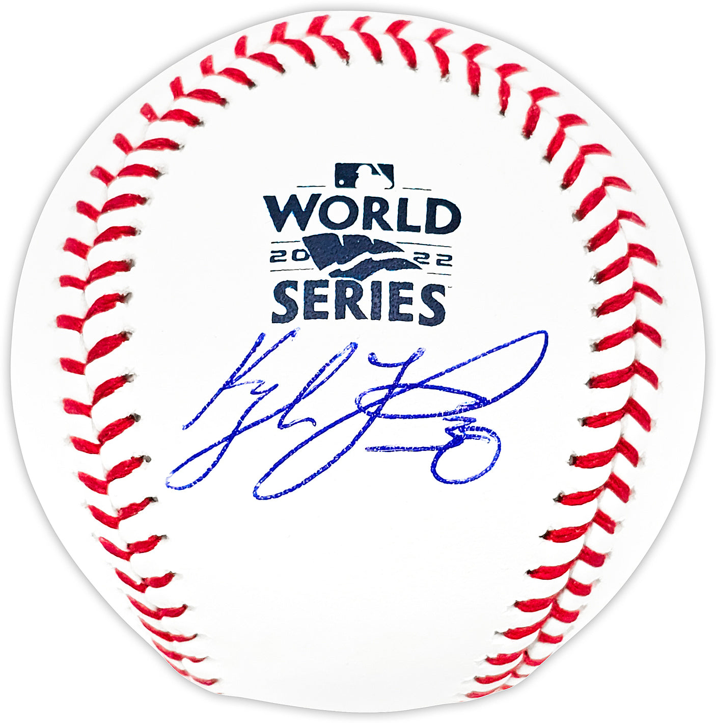 Kyle Tucker Autographed Official 2022 World Series Logo MLB Baseball Houston Astros Beckett BAS Witness Stock #220570