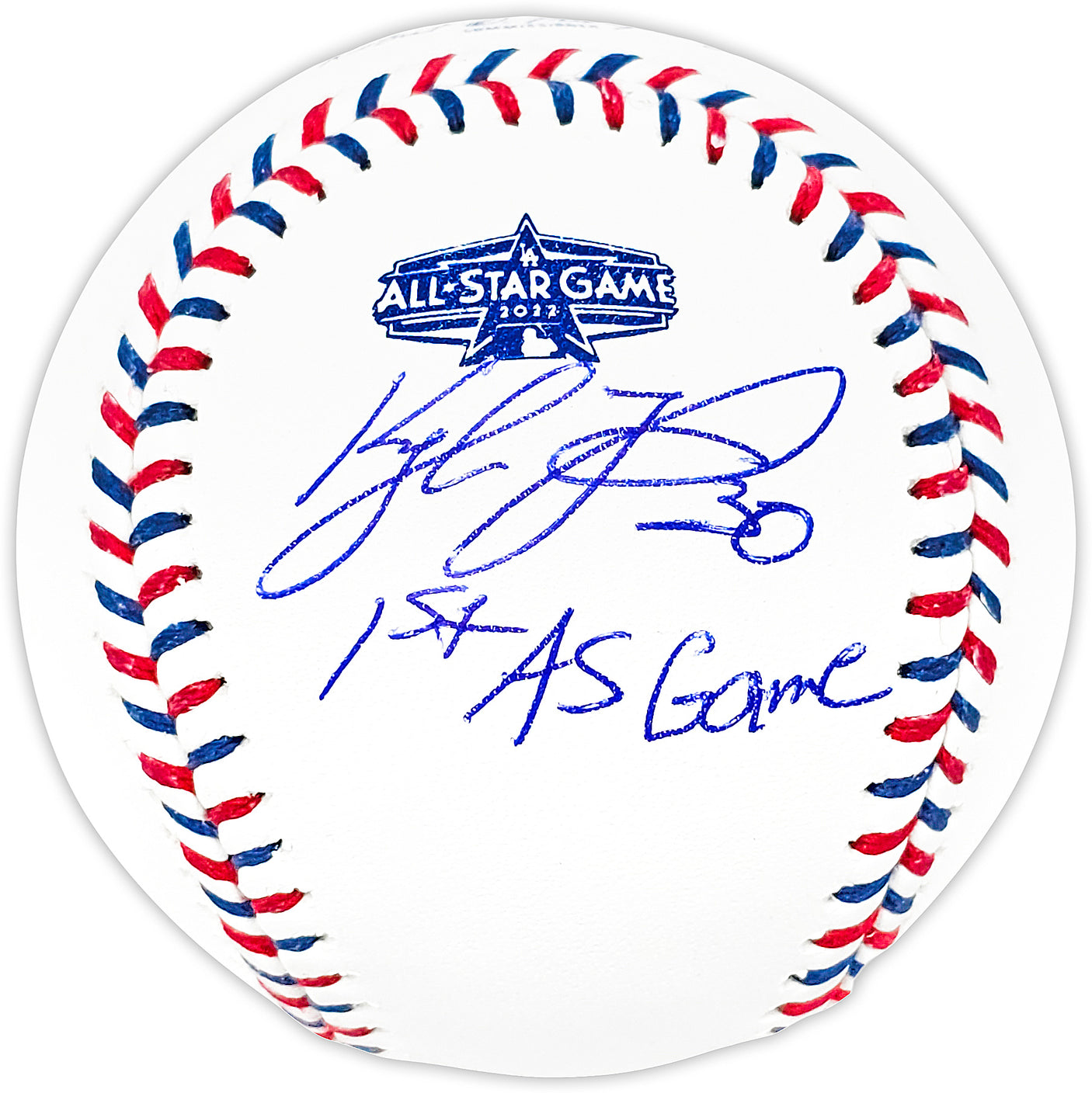 Kyle Tucker Autographed Official 2022 All Star Game Logo MLB Game Baseball Houston Astros "1st AS Game" Beckett BAS Witness Stock #220573