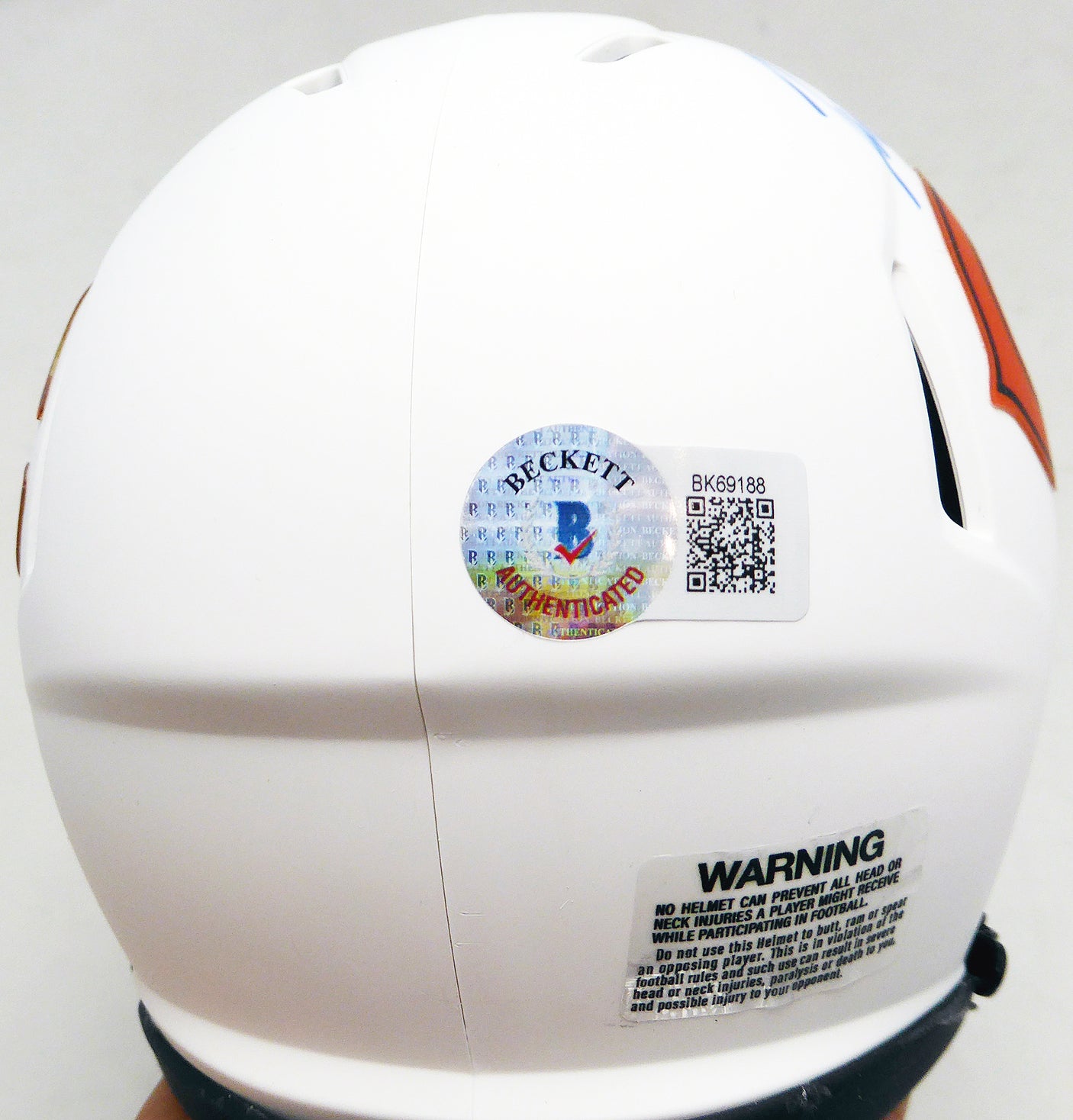 Justin Fields Autographed Chicago Bears Lunar Eclipse White Speed Mini Helmet Beckett BAS QR #BK69188