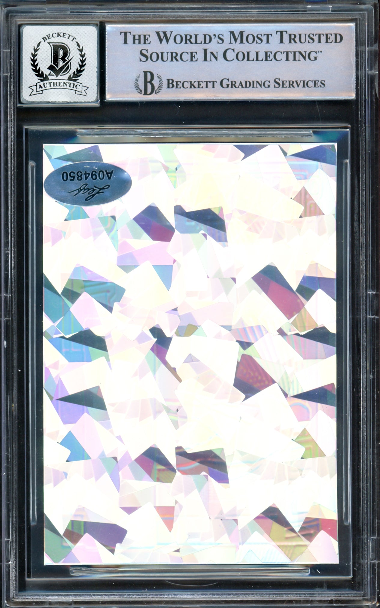 Jerry West Autographed 2022-23 Leaf Optichrome So Money Crystal Rainbow Card #SMJW2 Los Angeles Lakers Auto Grade Gem Mint 10 Beckett BAS #16622149