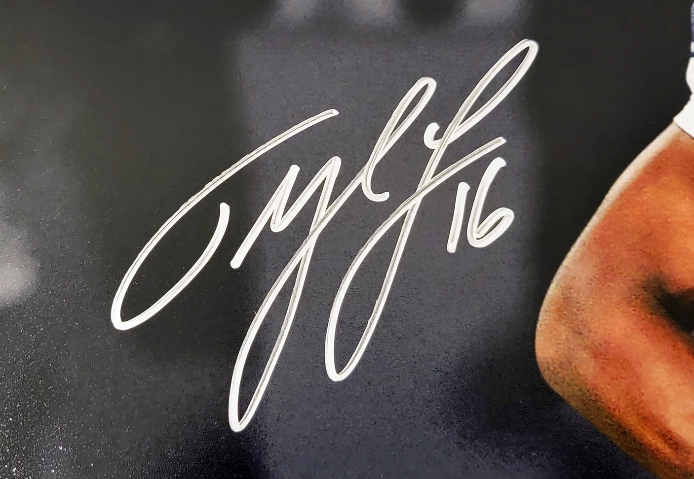 Tyler Lockett Autographed 16x20 Photo Seattle Seahawks Spotlight MCS Holo Stock #209200