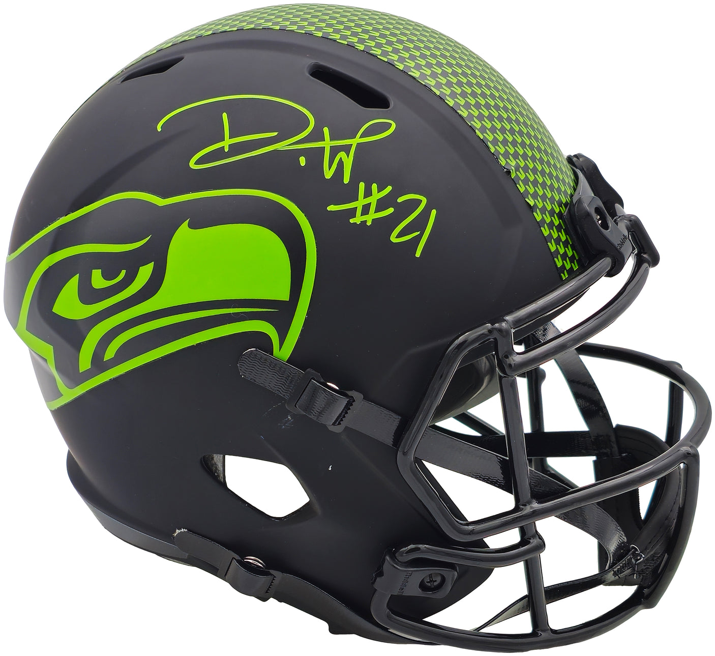Devon Witherspoon Autographed Seattle Seahawks Eclipse Black Full Size Speed Replica Helmet MCS Holo Stock #235443