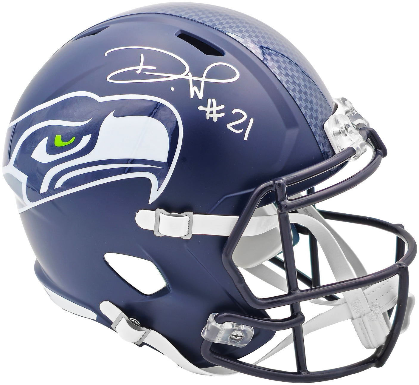 Devon Witherspoon Autographed Seattle Seahawks Blue Full Size Speed Replica Helmet MCS Holo Stock #235440