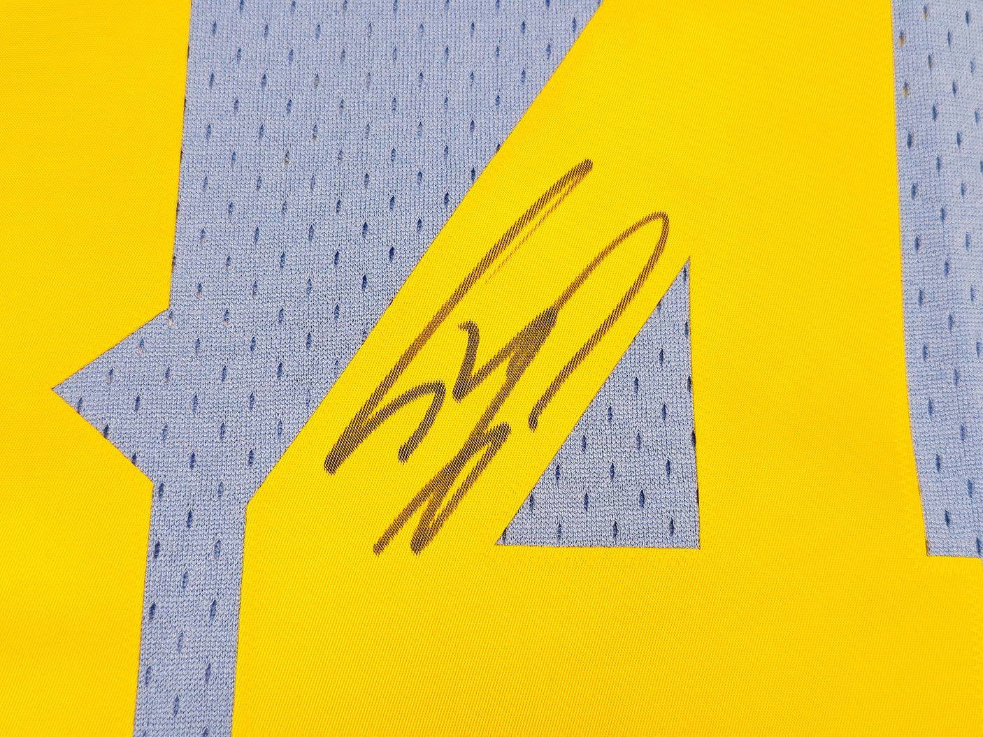 Los Angeles Lakers Shaquille Shaq O'Neal Autographed Baby Blue Authentic Mitchell & Ness 2001-02 HWC Swingman Jersey Size L Beckett BAS Witness Stock #235515