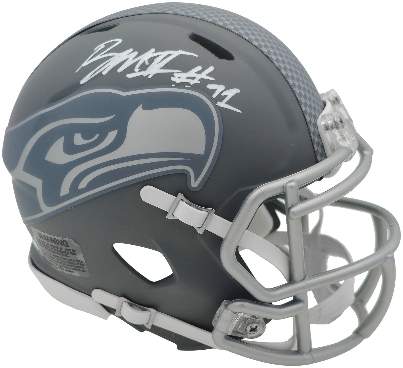 Byron Murphy II Autographed Seattle Seahawks Slate Gray Speed Mini Helmet MCS Holo Stock #235600