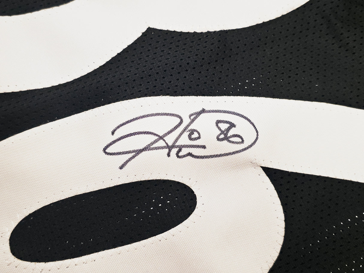 Pittsburgh Steelers Hines Ward Autographed Black Jersey Beckett BAS Witness Stock #253381