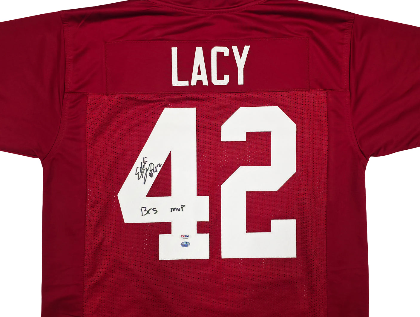 Alabama Crimson Tide Eddie Lacy Autographed Crimson Jersey "BCS MVP" PSA/DNA Stock #253394