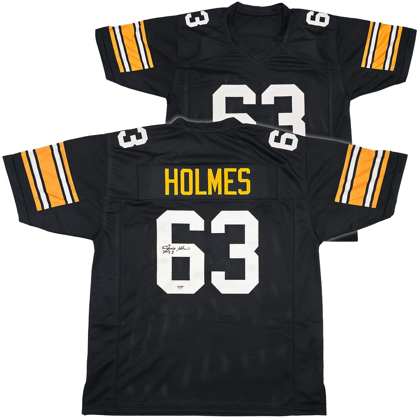 Pittsburgh Steelers Ernie Holmes Autographed Black Jersey PSA/DNA Stock #253388