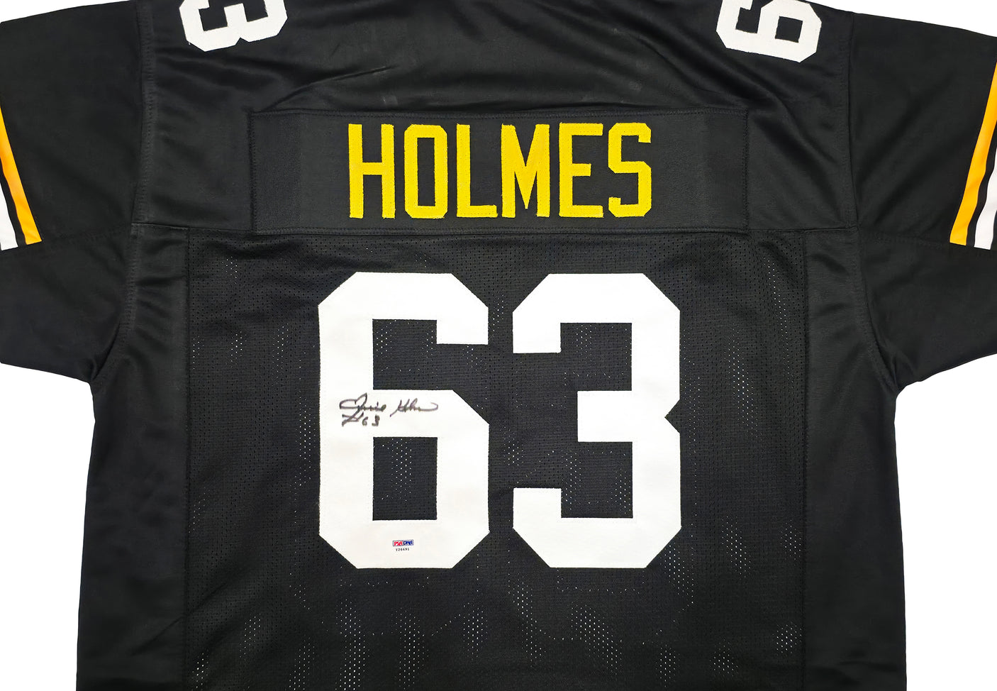 Pittsburgh Steelers Ernie Holmes Autographed Black Jersey PSA/DNA Stock #253388