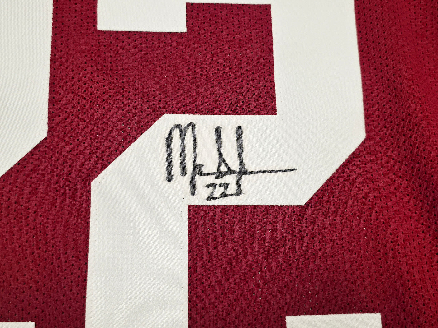 Alabama Crimson Tide Mark Ingram Autographed Red Jersey PSA/DNA Stock #253316