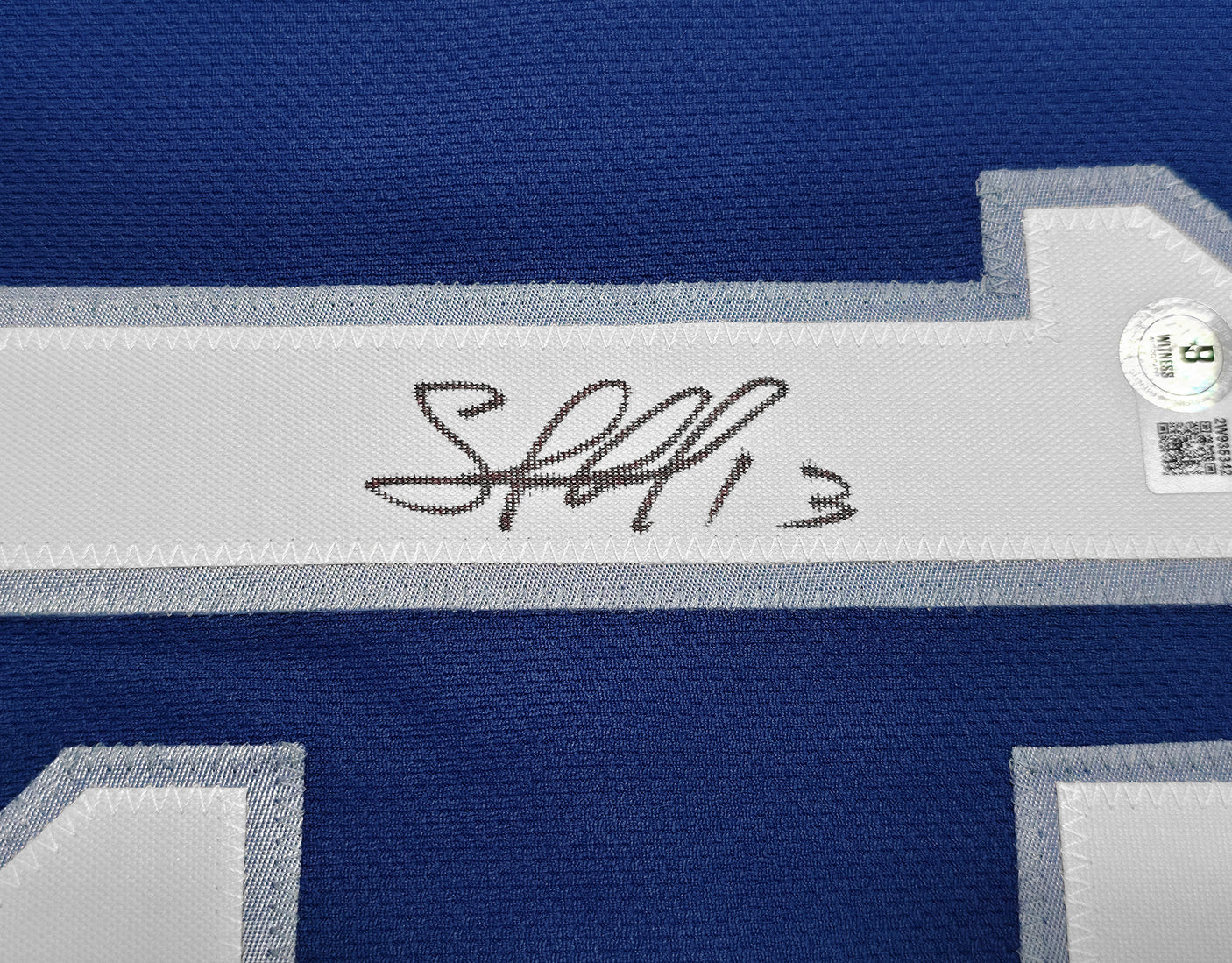 Kansas City Royals Salvador Perez Autographed Blue Nike Authentic Collection Jersey Size 44 Beckett BAS Witness Stock #253491