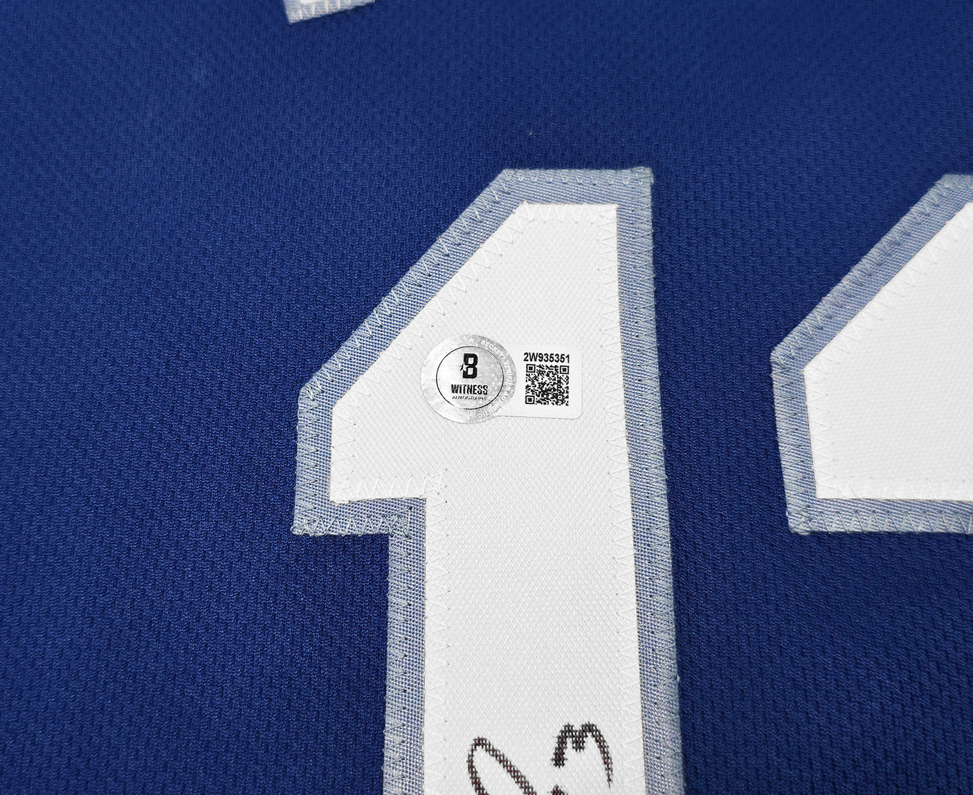 Kansas City Royals Salvador Perez Autographed Blue Nike Authentic Collection Jersey Size 48 Beckett BAS Witness Stock #253492