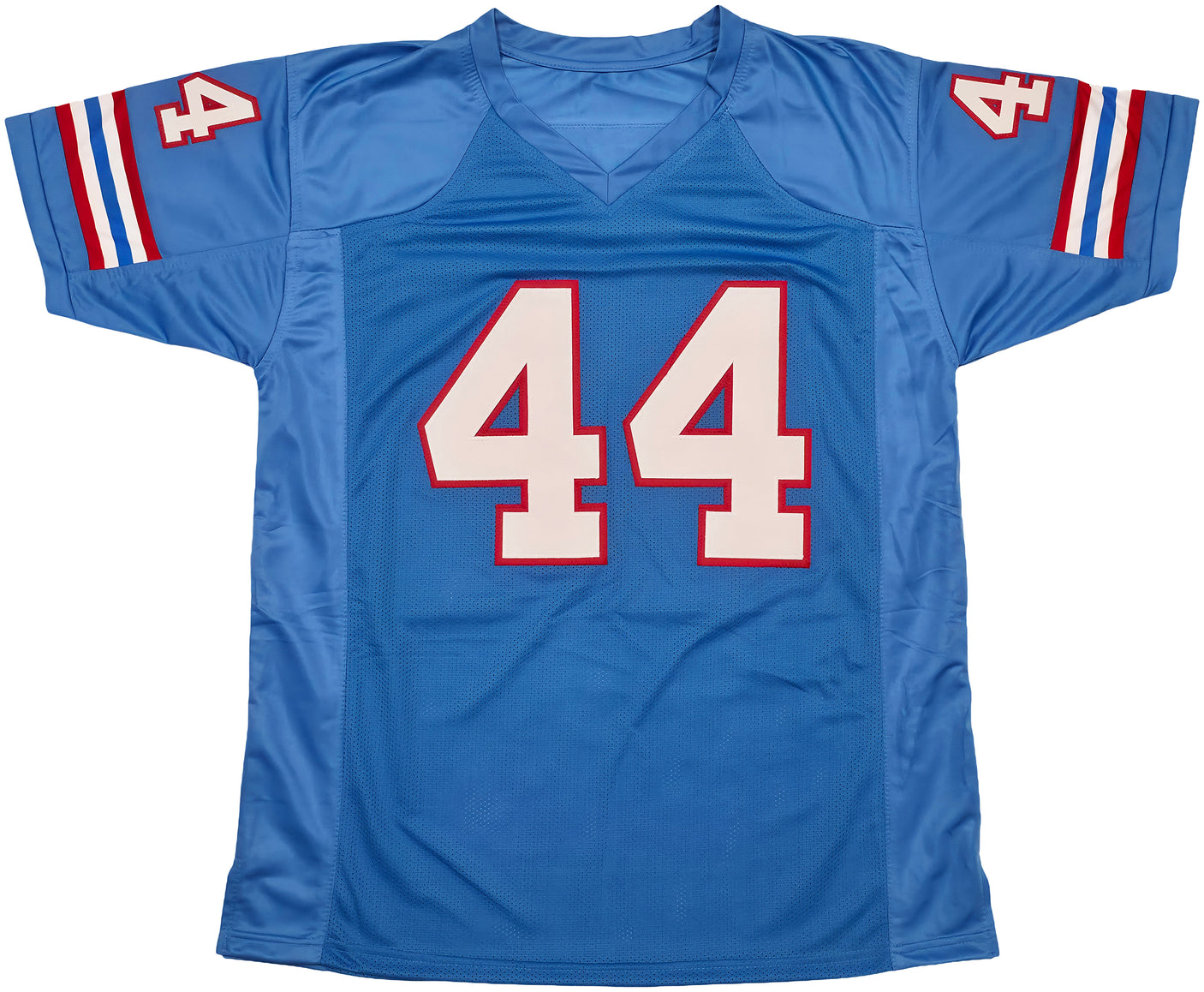 Houston Oilers Lorenzo White Autographed Blue Jersey Beckett BAS QR Stock #253495