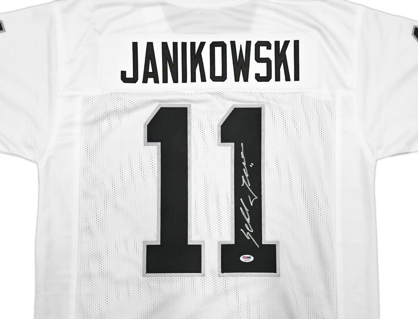 Oakland Raiders Sebastian Janikowski Autographed White Jersey PSA/DNA Stock #253317