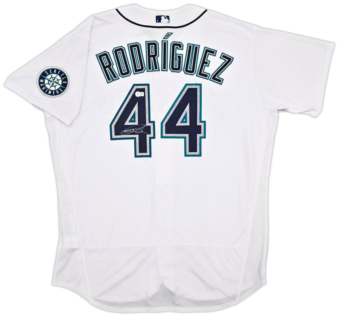 Seattle Mariners Julio Rodriguez Autographed White Nike Authentic Collection Jersey Size 52 Beckett BAS Witness Stock #252429