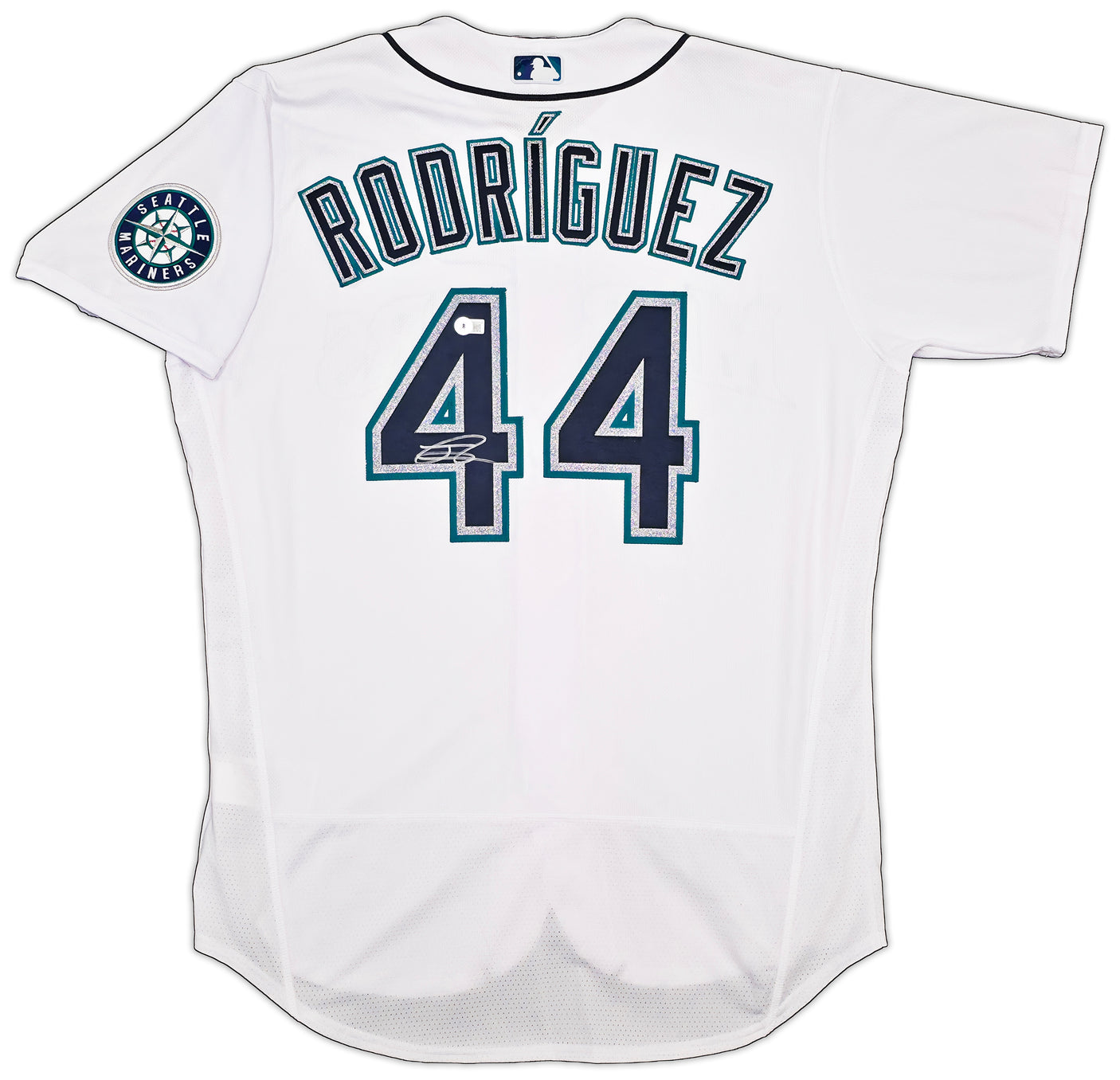 Seattle Mariners Julio Rodriguez Autographed White Nike Authentic Collection Jersey Size 48 Beckett BAS Witness Stock #252428
