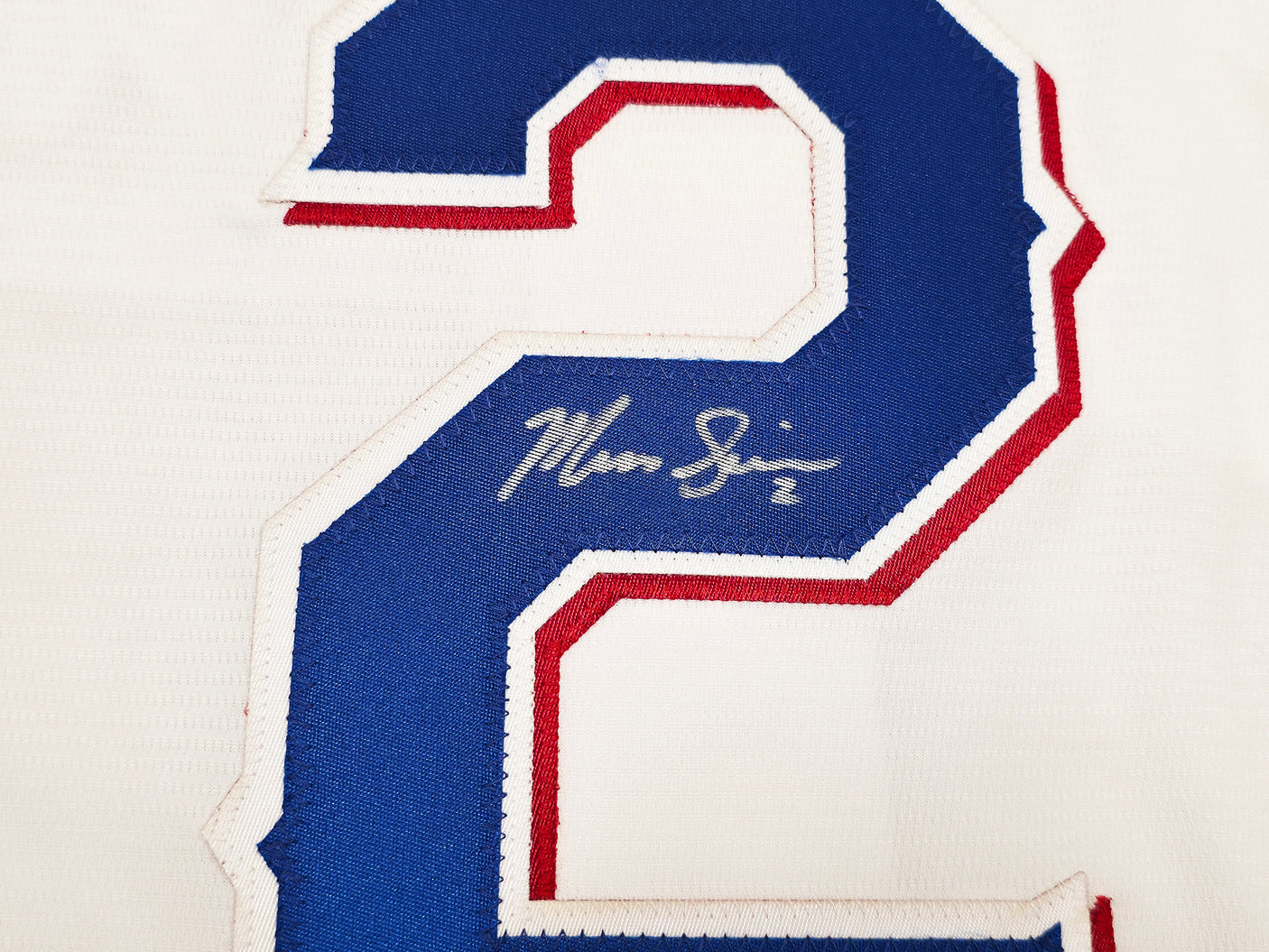 Texas Rangers Marcus Semien Autographed White Nike Jersey Size L Beckett BAS Witness Stock #252430