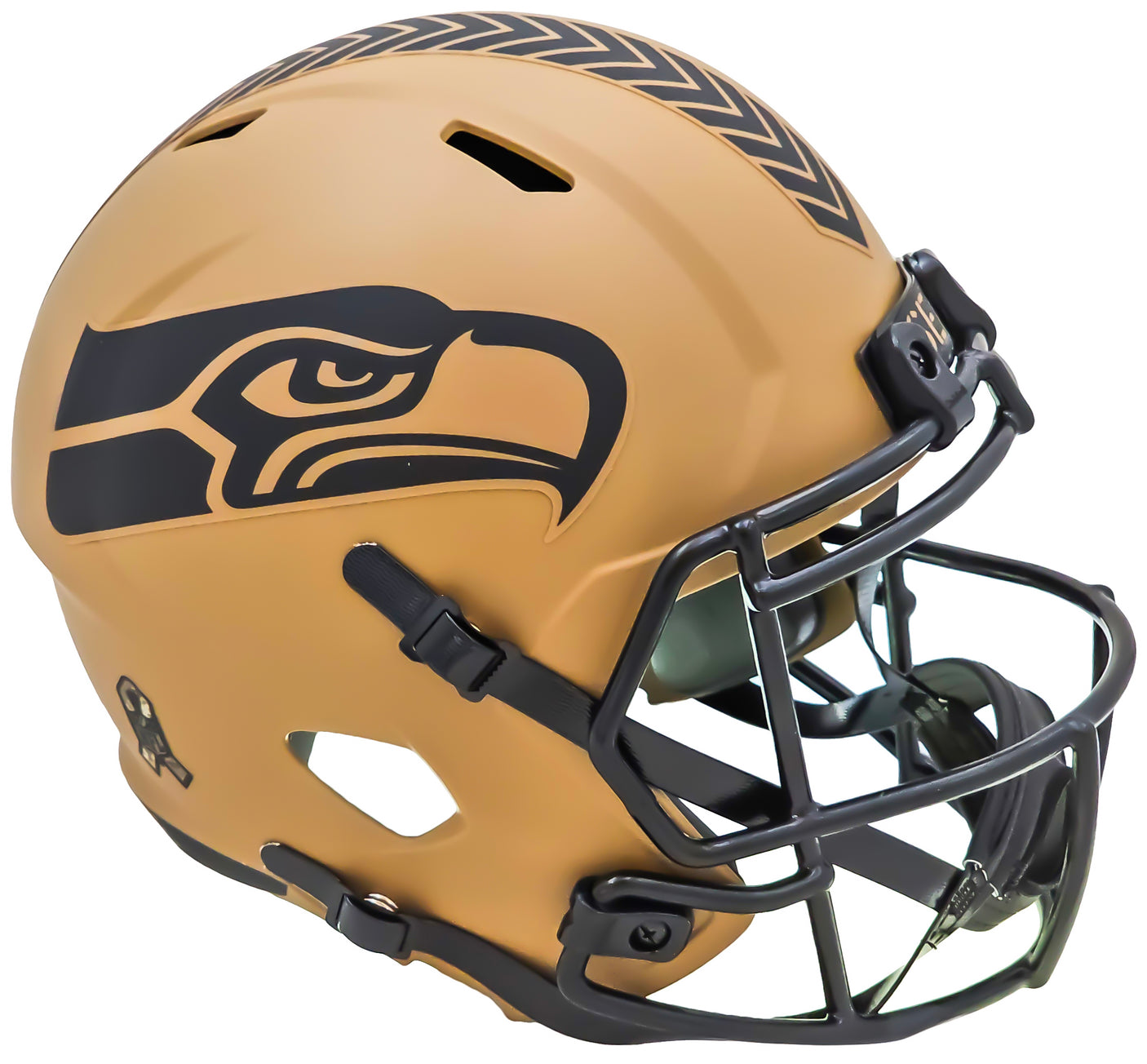 Seattle Seahawks Unsigned 2023 Salute To Service Camo Brown Full Size Replica Speed Helmet Stock #220596