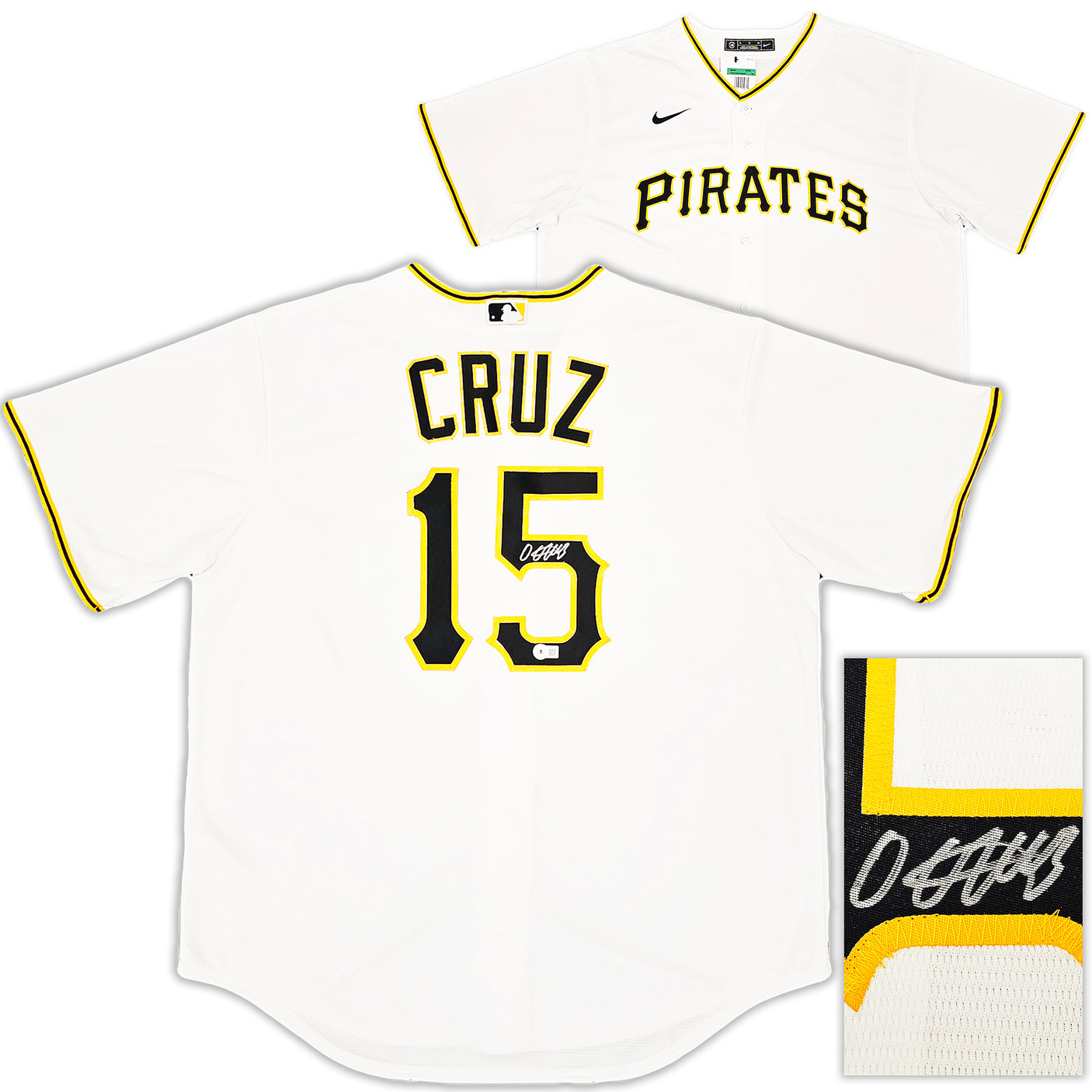 Pittsburgh Pirates Oneil Cruz Autographed White Nike Jersey Size XL Beckett BAS QR Stock #220605
