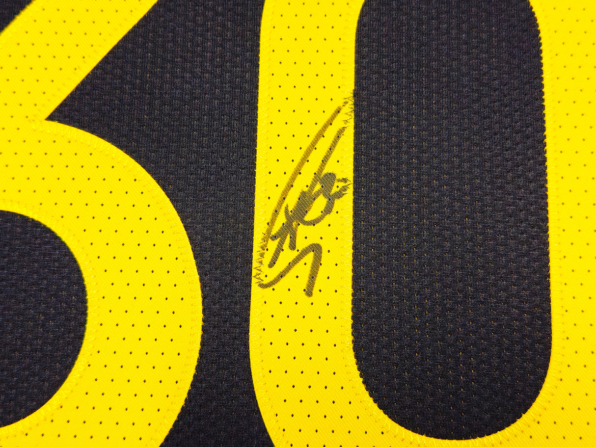 Golden State Warriors Stephen Curry Autographed Black Nike Authentic City Edition Jersey Size 52 Length +2 Beckett BAS QR Stock #234965