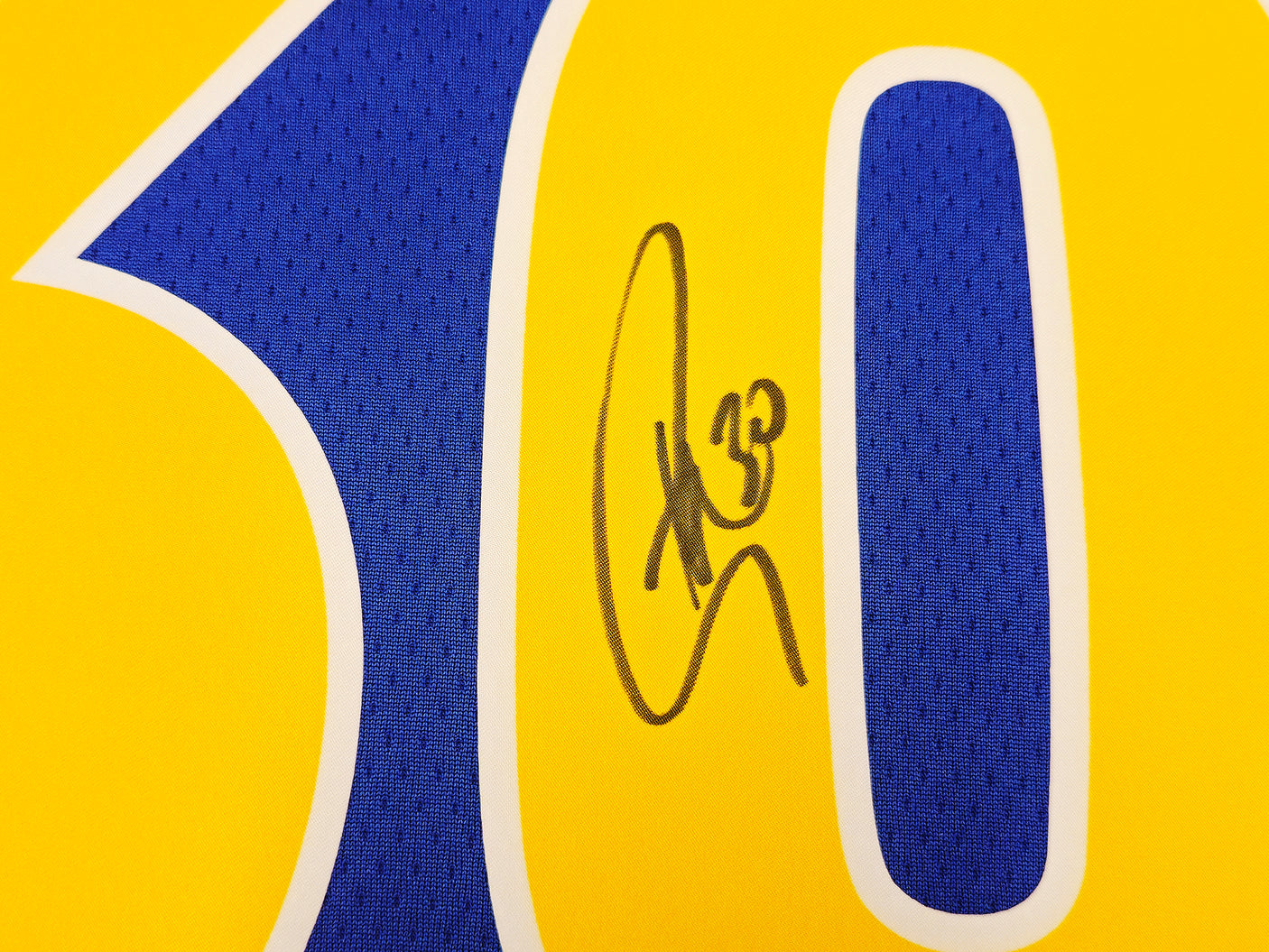 Golden State Warriors Stephen Curry Autographed Blue Nike Swingman Classic Edition Jersey Size 48 Beckett BAS QR Stock #234961