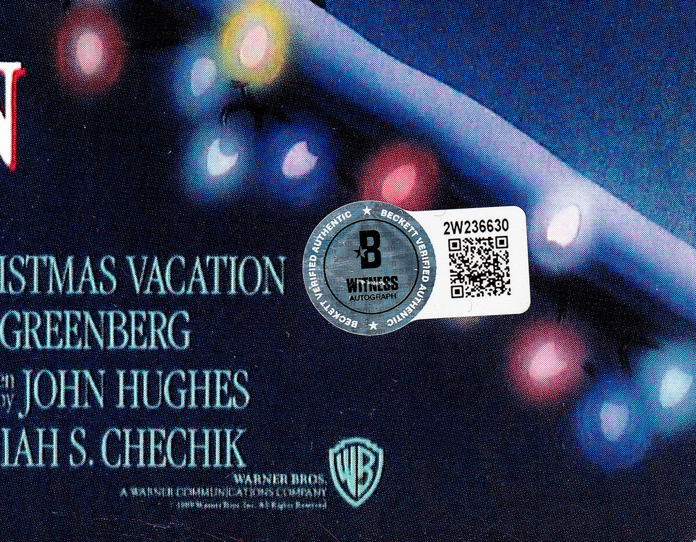 Chevy Chase & Beverly D'Angelo Autographed 11x17 Christmas Vacation Movie Poster Beckett BAS Witness Stock #234969