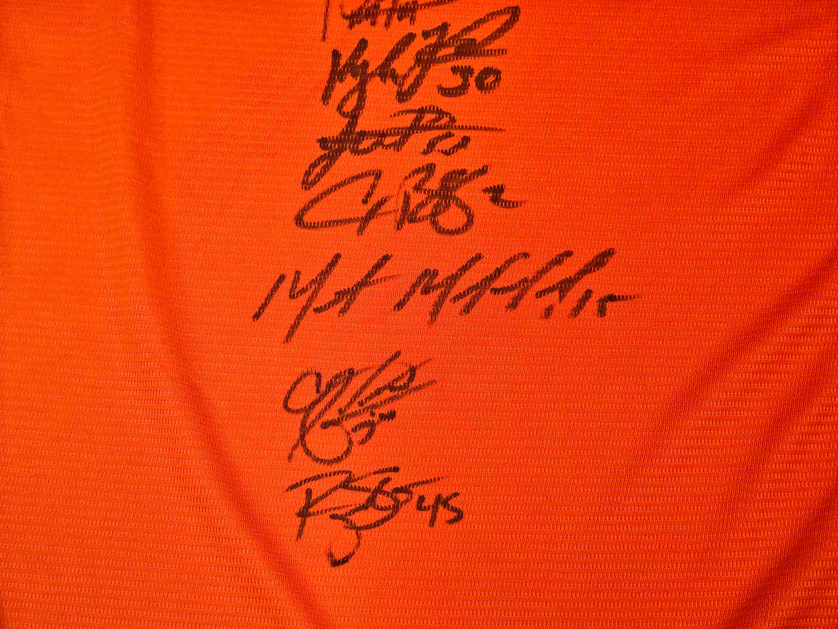 Houston Astros 2022 World Series Champion Autographed Orange Nike Jersey Size XXL With 14 Signatures Including Jose Altuve & Yordan Alvarez Beckett BAS Witness Stock #220890