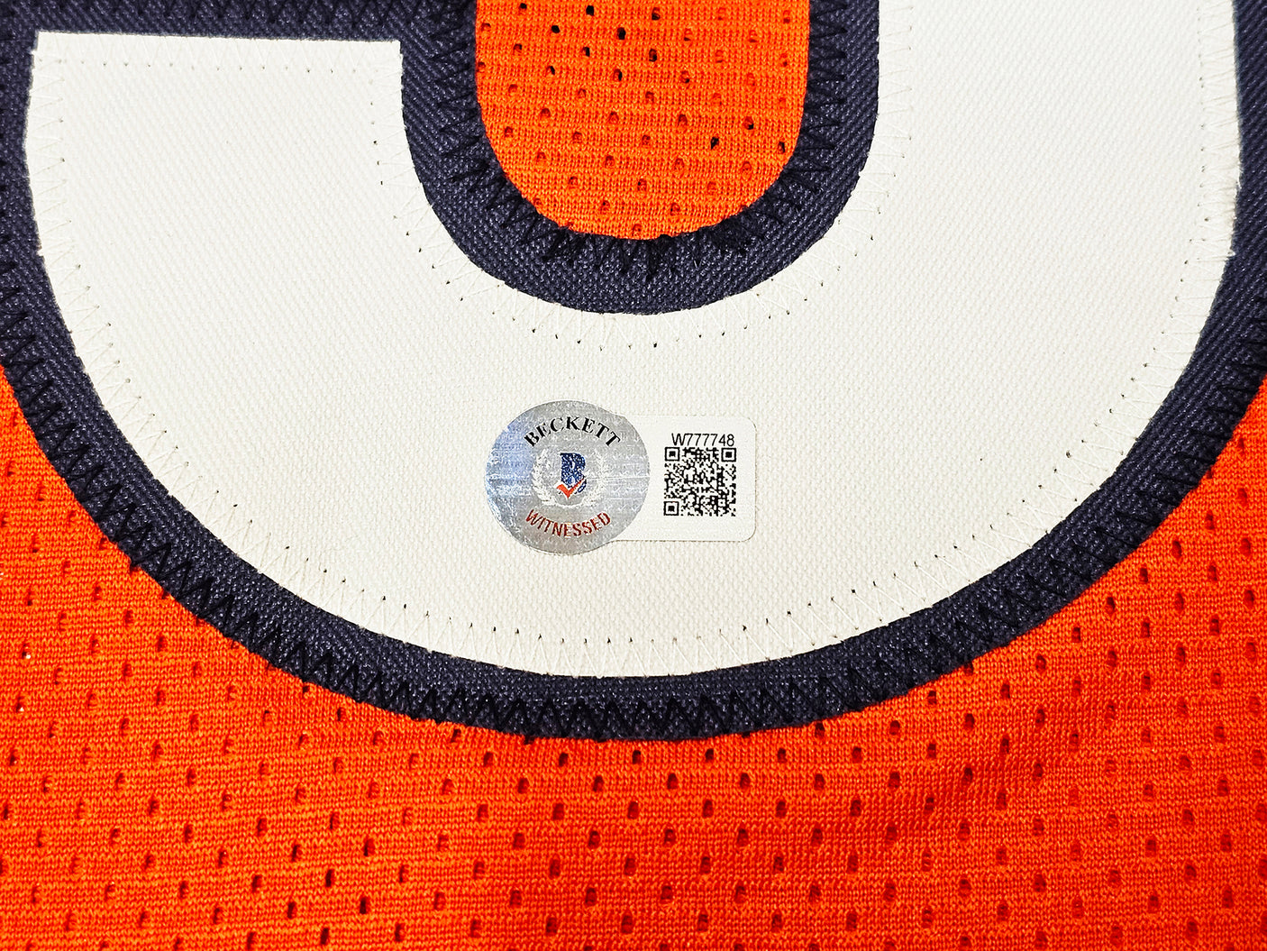 Chicago Bears Richard Dent Autographed Orange Jersey "HOF 11" Beckett BAS Witness Stock #221053