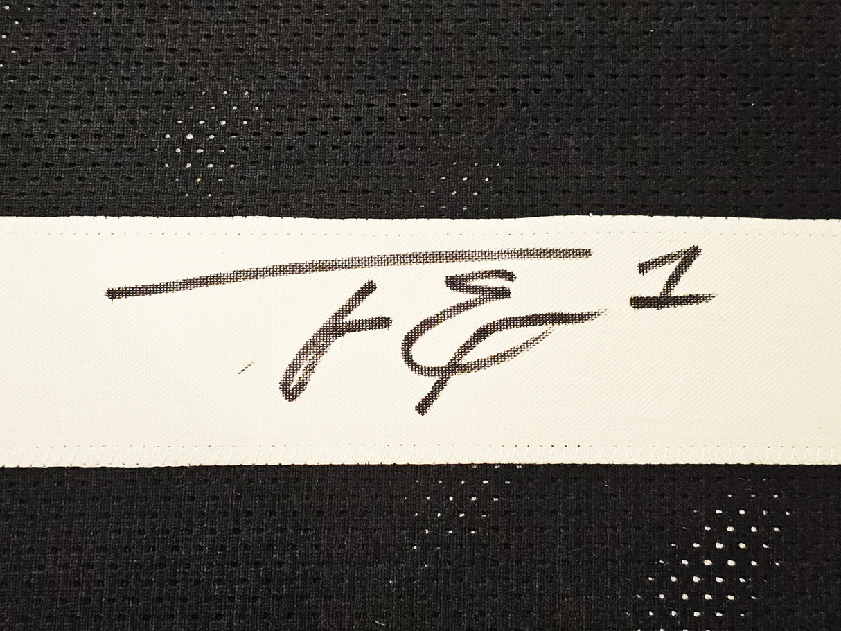 Jacksonville Jaguars Travis Etienne Autographed Black Jersey Beckett BAS Witness Stock #220898