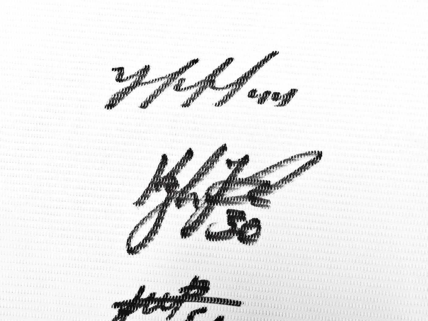 Houston Astros 2022 World Series Champion Autographed White Nike Jersey Size XL With 14 Signatures Including Jose Altuve & Yordan Alvarez Beckett BAS Witness Stock #220889