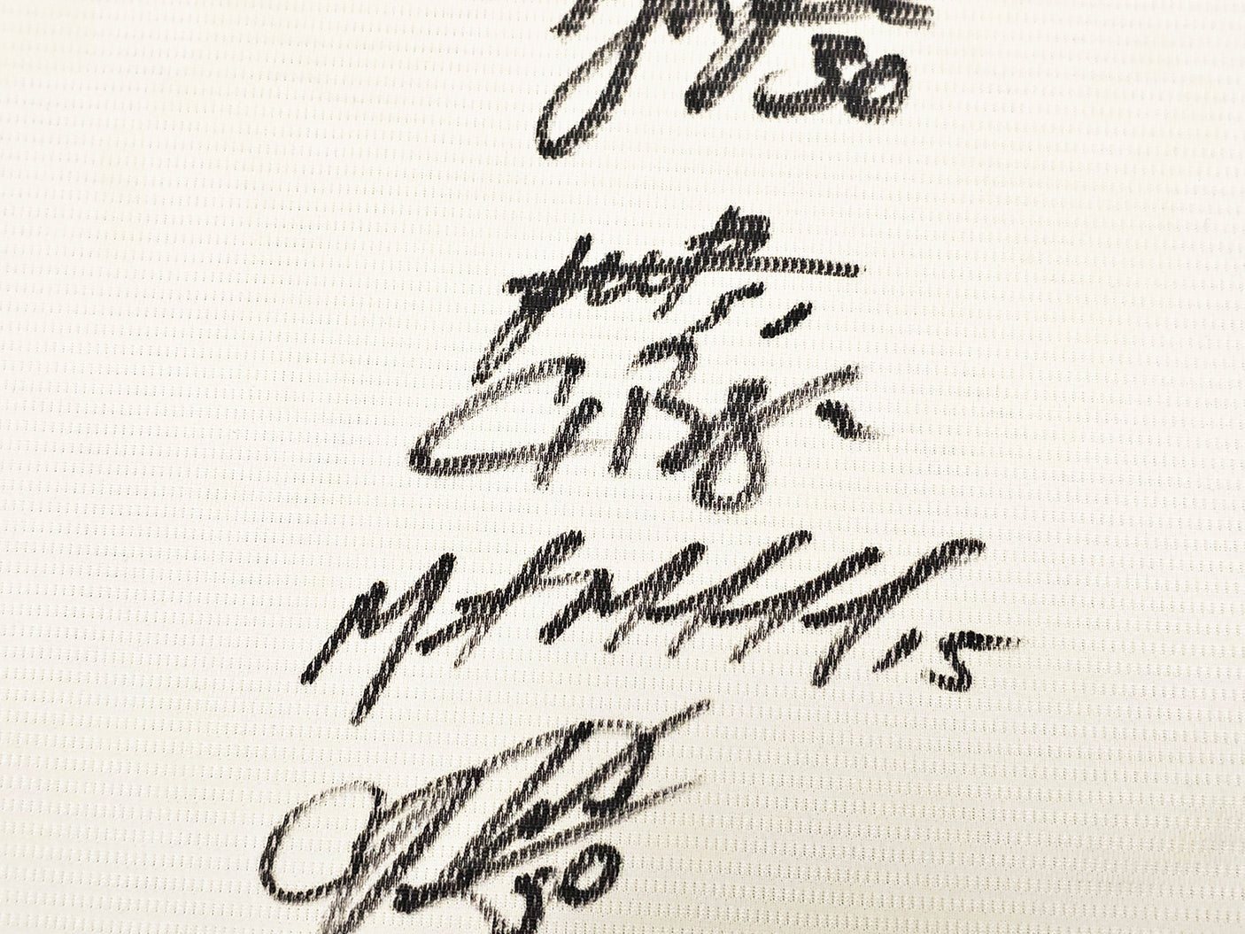 Houston Astros 2022 World Series Champion Autographed White Nike Jersey Size XL With 14 Signatures Including Jose Altuve & Yordan Alvarez Beckett BAS Witness Stock #220889