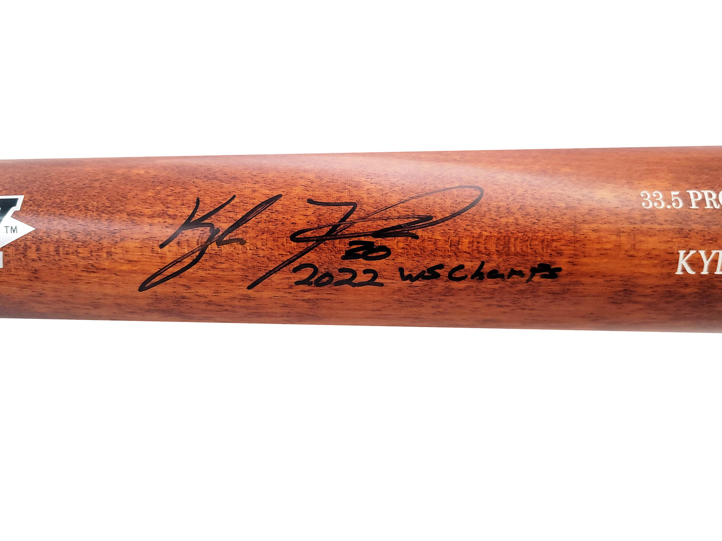 Kyle Tucker Autographed Brown Old Hickory Player Model Bat Houston Astros "2022 WS Champs" Beckett BAS Witness Stock #210077
