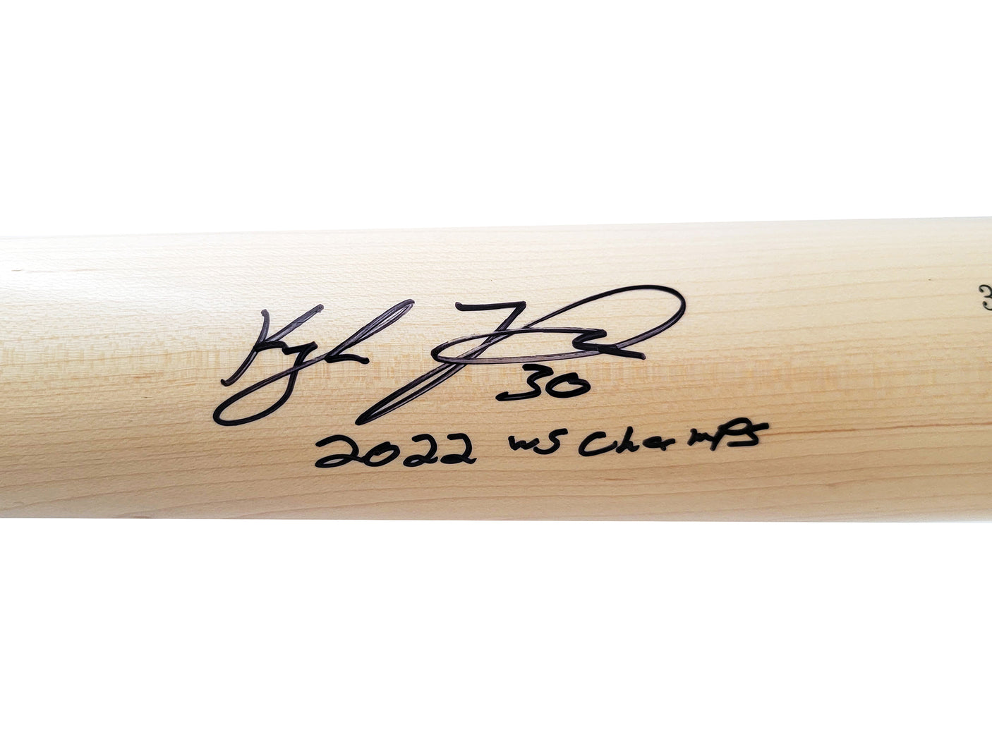 Kyle Tucker Autographed Blonde Old Hickory Player Model Bat Houston Astros "2022 WS Champs" Beckett BAS Witness Stock #210078