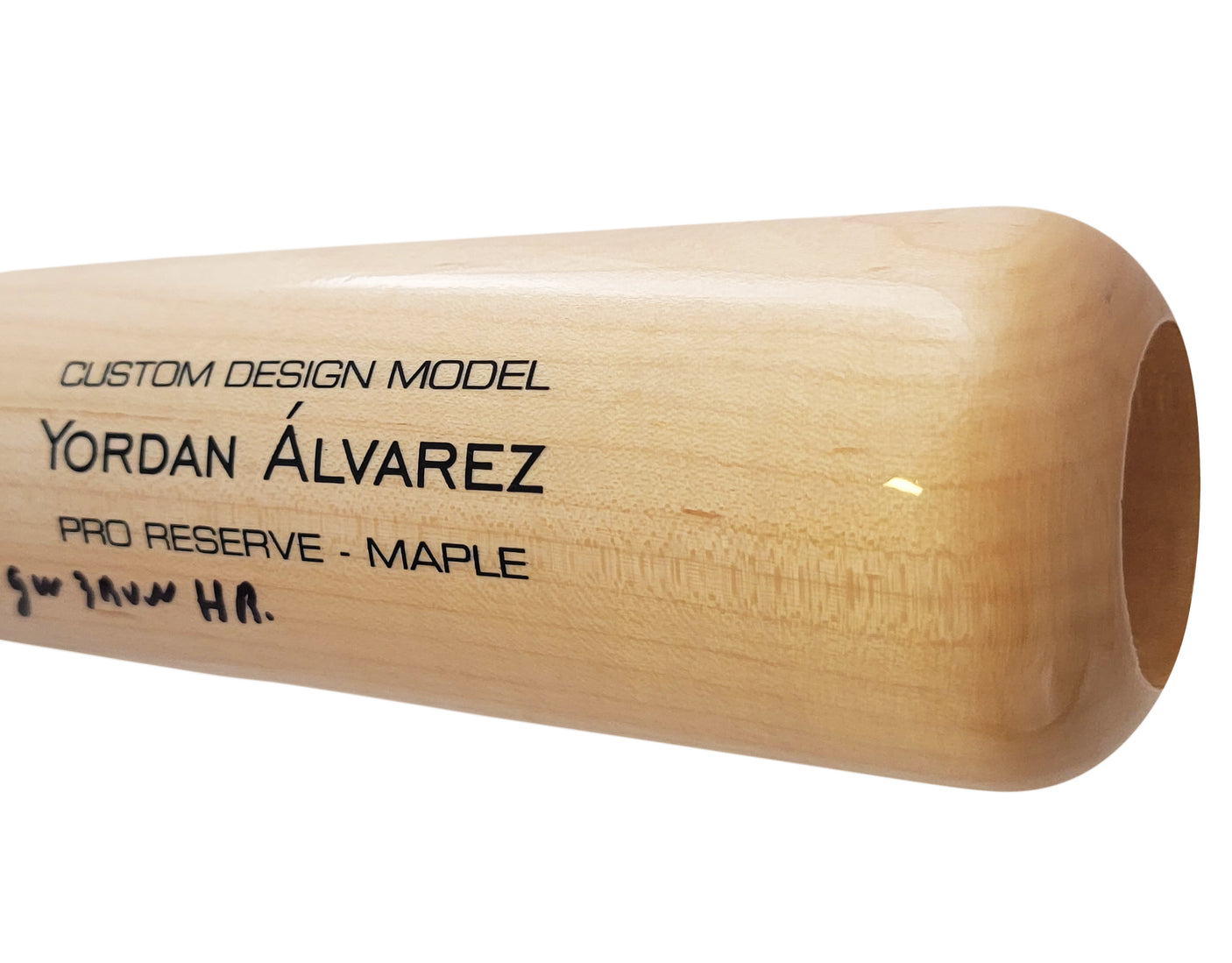 Yordan Alvarez Autographed Blonde Victus Player Model Bat Houston Astros "2022 Game 6 WS GW 3 Run HR" Beckett BAS Witness Stock #210082
