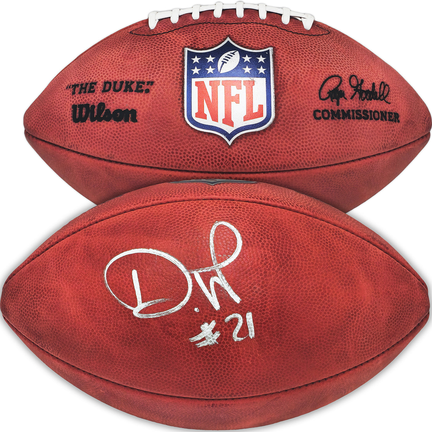Devon Witherspoon Autographed Seattle Seahawks Official NFL Leather Color Shield Logo Football MCS Holo Stock #221352
