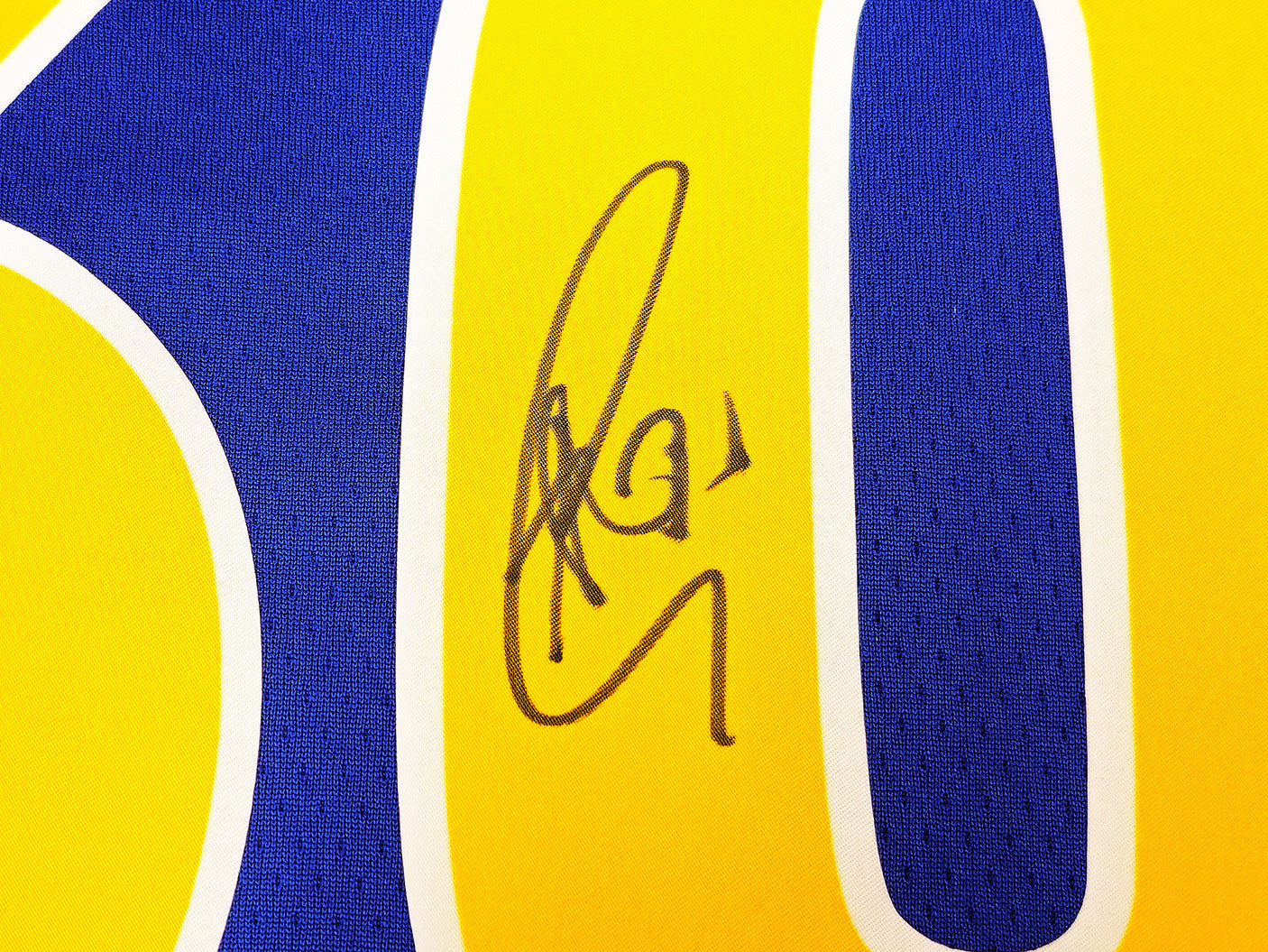 Golden State Warriors Stephen Curry Autographed Blue Nike Swingman Classic Edition Jersey Size 48 JSA Stock #221492