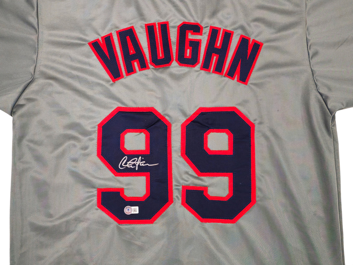 Charlie Sheen Autographed Gray Jersey Major League Ricky 'Wild Thing' Vaughn Beckett BAS Witness Stock #221306