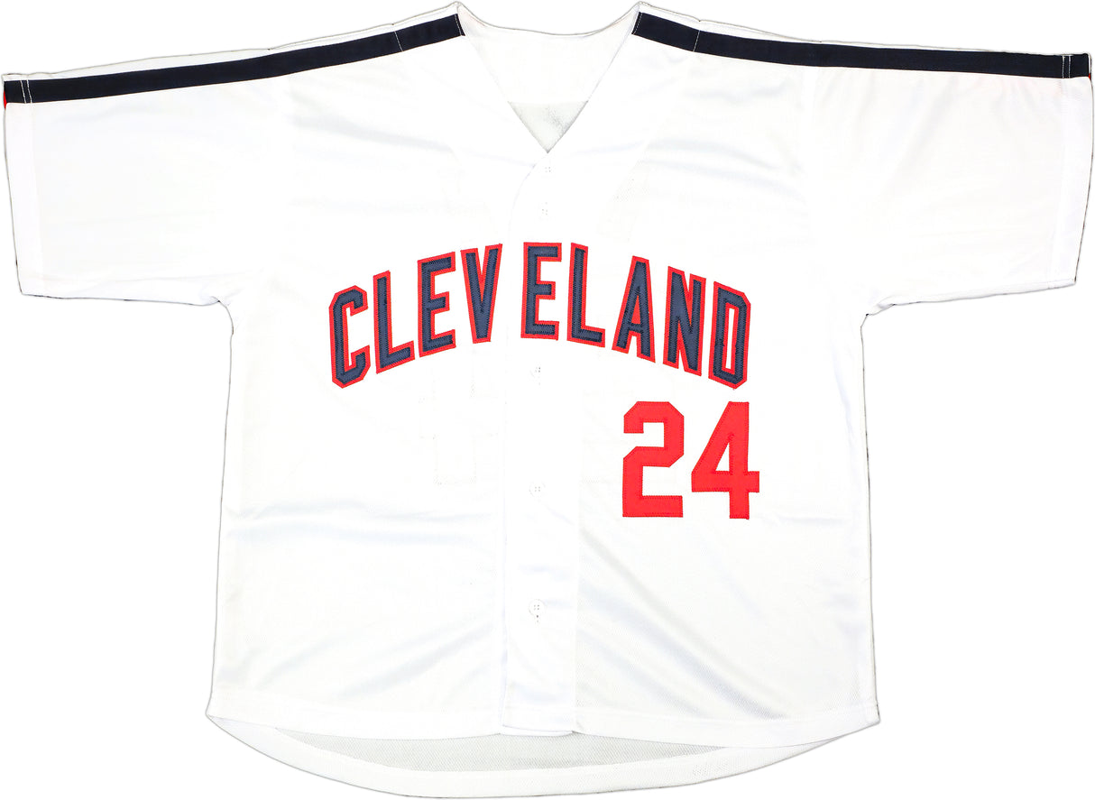 Corbin Bernsen Autographed White Jersey Major League Roger Dorn Beckett BAS Witness Stock #221301