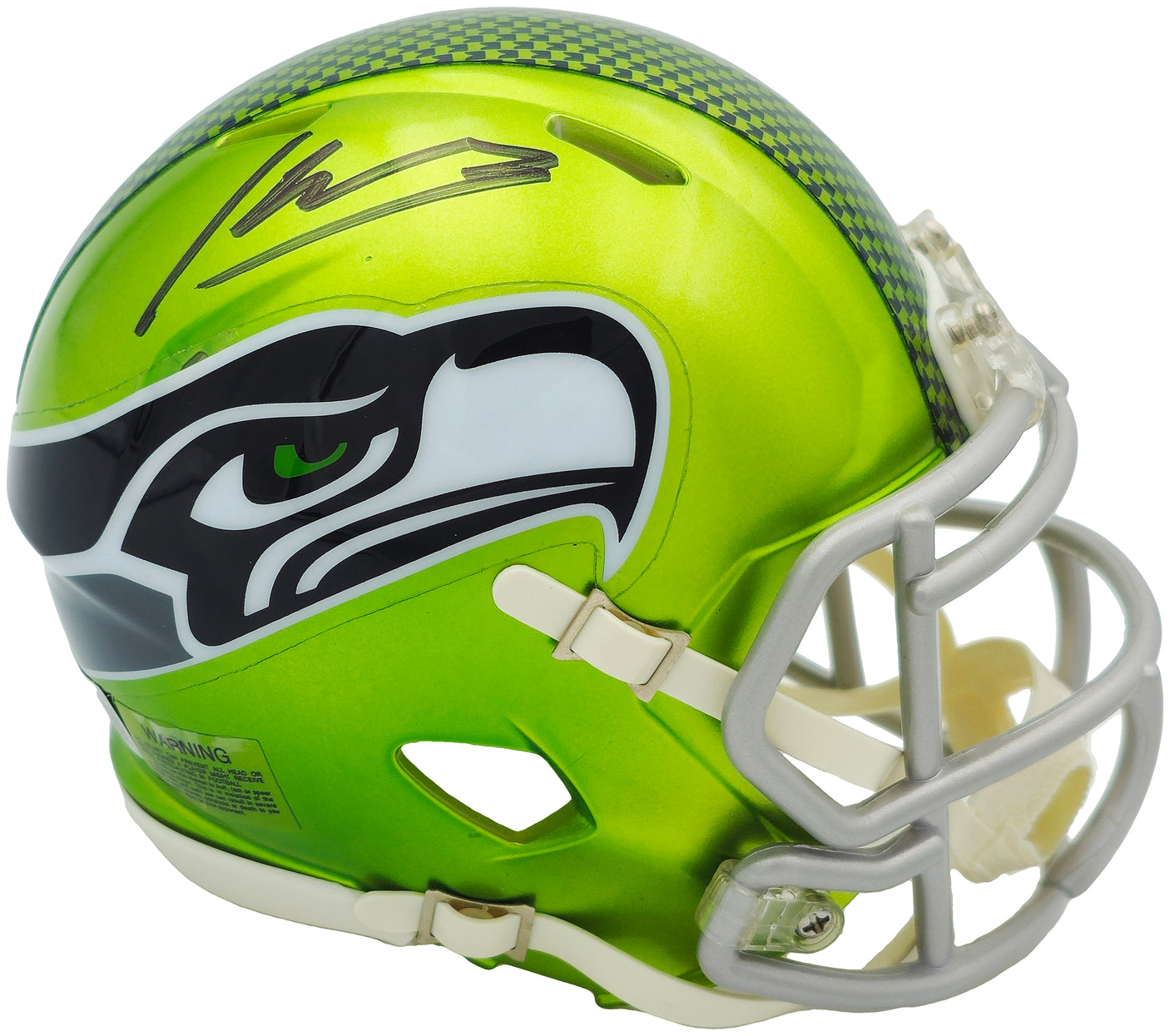 Kenneth Walker III Autographed Seattle Seahawks Flash Green Speed Mini Helmet Beckett BAS Witness Stock #235707