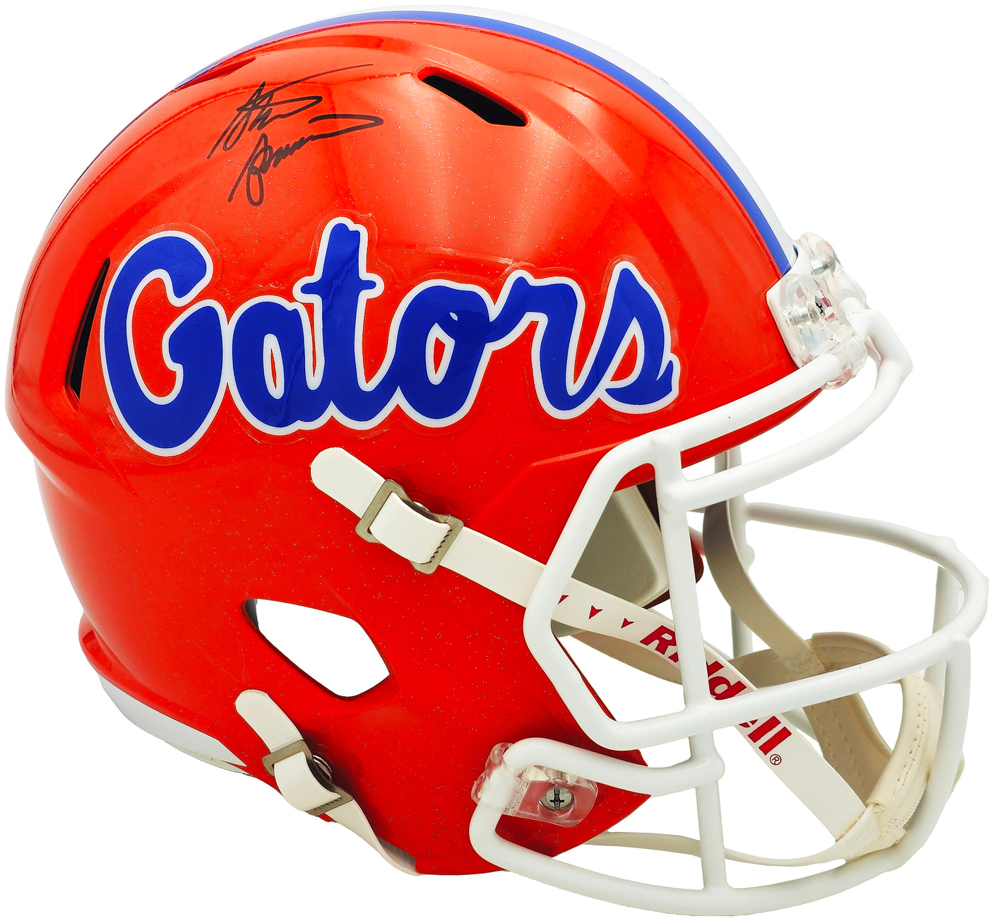 Steve Spurrier Autographed Florida Gators Orange Full Size Speed Replica Helmet Beckett BAS Witness Stock #236152