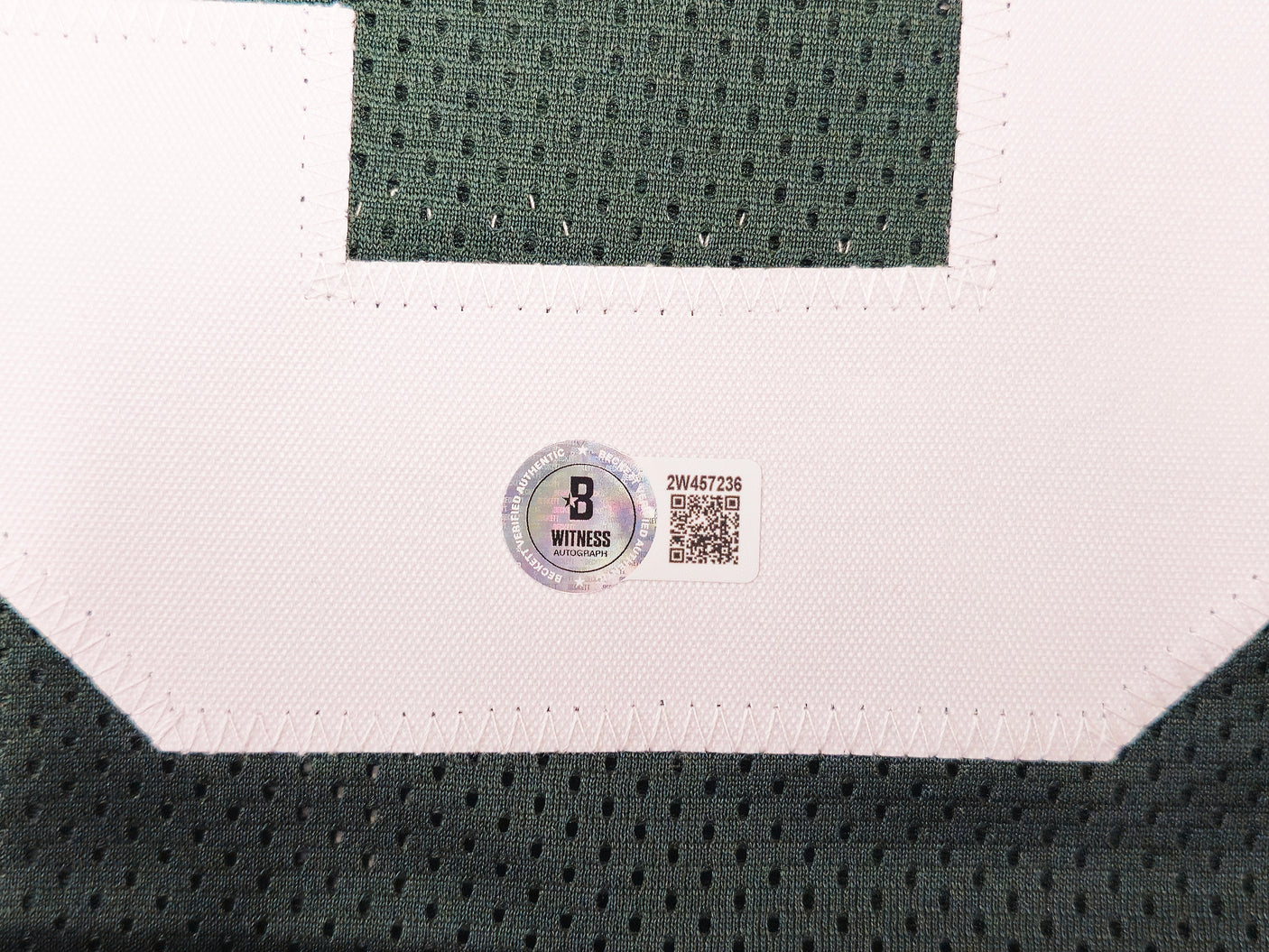 Michigan State Spartans Kenneth Walker III Autographed Green Jersey Beckett BAS Witness Stock #235711